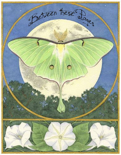 Luna Moth With Moonflowers_BetweenThesePages
